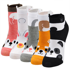 Animal Socks for Women - 5 Pairs