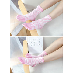 Cute Colorful Stripes Socks for Women - 5 Pairs