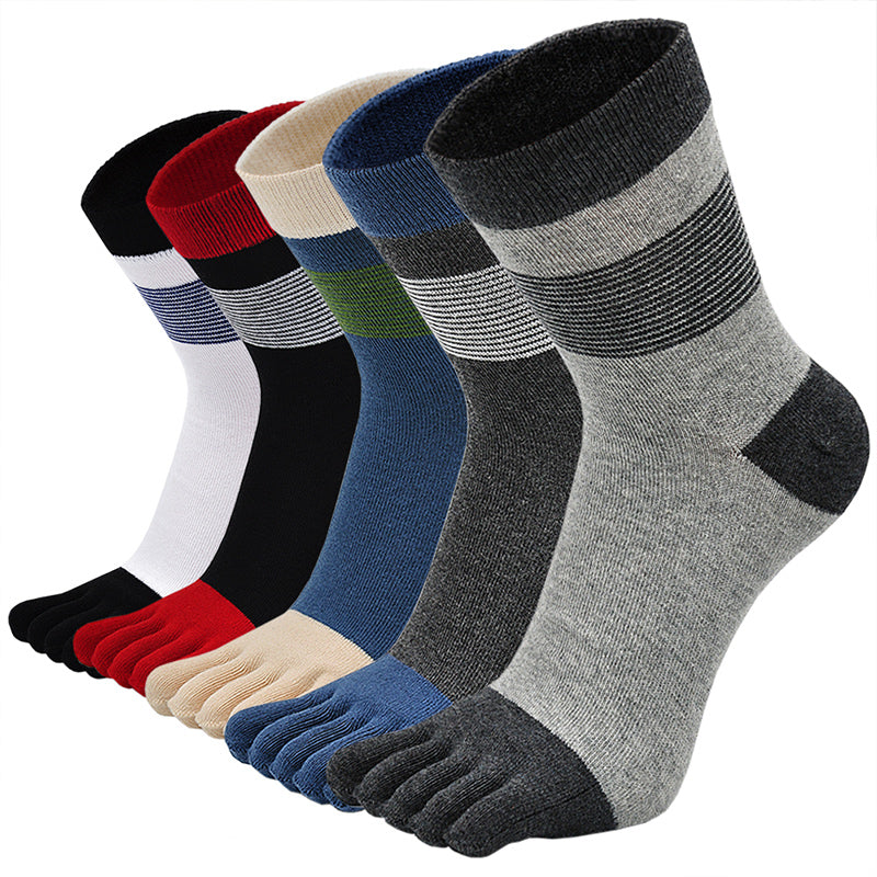 Athletic Crew Toe Socks for Men - 5 Pairs