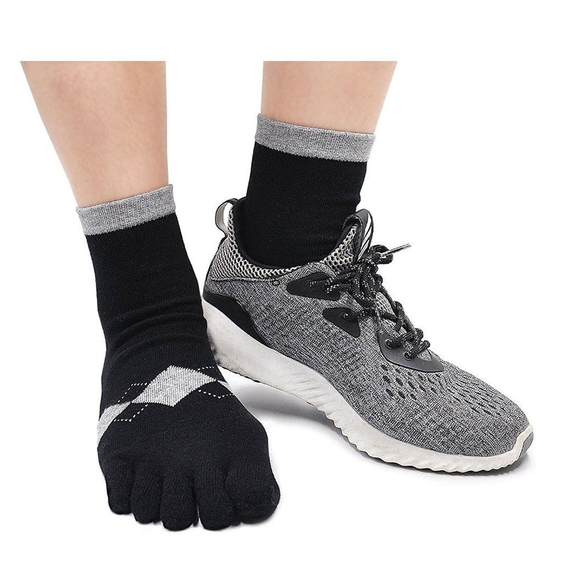 Neutral Colors Toe Crew Socks for Men - 5 Pairs