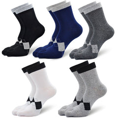 Neutral Colors Toe Crew Socks for Men - 5 Pairs