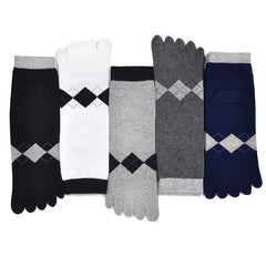 Neutral Colors Toe Crew Socks for Men - 5 Pairs