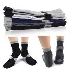 Neutral Colors Toe Crew Socks for Men - 5 Pairs