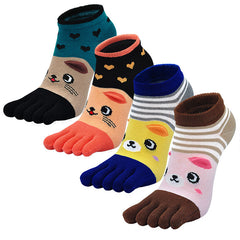 Cute Animal Design Socks for Women - 4 Pairs