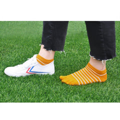 Cute Stripes Toe Socks for Women - 4 Pairs