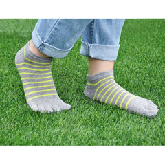 Cute Stripes Toe Socks for Women - 4 Pairs