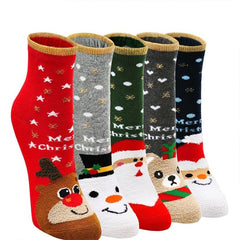 Christmas Crew Socks - 5 Pairs