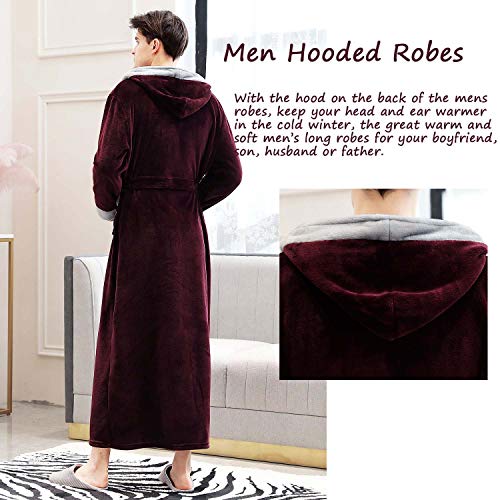 Men Fleece Plush Robe Warm Soft Collar Shawl
