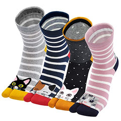 Women's Tabi Flip Flop Socks - 4 Pairs